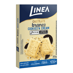 Chocolate Branco Linea Cookies N' Cream Zero Açúcar 30g