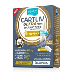 Suplemento Alimentar Equaliv Cartliv Ultra MDK 60 Cápsulas