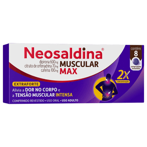 Analgésico e Relaxante Muscular Neosaldina Muscular Max 8 Comprimidos Revestidos
