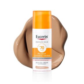 Protetor Solar Facial Antimanchas Eucerin Sun Pigment Control Tinted Média FPS70 50ml