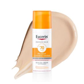 Protetor Solar Facial Antimanchas Eucerin Sun Pigment Control Tinted Cor Clara FPS 70 50ml