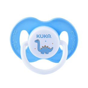 Chupeta Kuka +6 Meses Bico Ortodôntico Cor Azul 1 Unidade