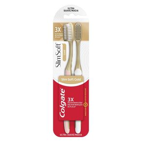 Escova Dental Colgate Slim Soft Gold 2 Unidades