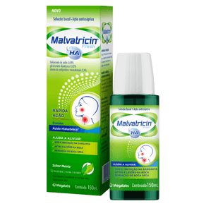Solução Bucal Malvatricin Fresh HA Sabor Menta 150ml