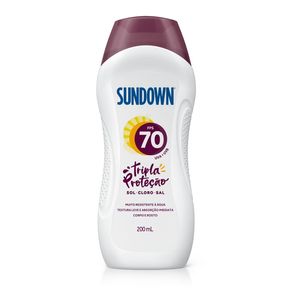 Protetor Solar Corpo e Rosto Sundown Tripla Proteção FPS70 200ml
