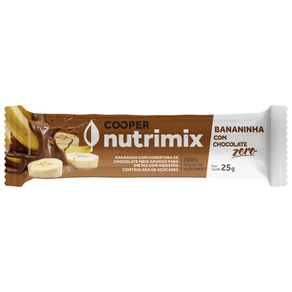 Barra de Bananinha com Chocolate Zero Açúcares Cooper Nutrimix 25g