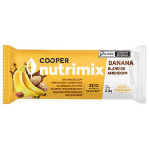 Barra de Banana Blend de Amendoim Zero Açúcares Cooper Nutrimix 25g