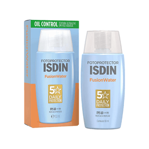 Protetor Solar Facial Isdin Fotoprotector Fusion Water 5 Stars FPS60 Sem Cor 50ml