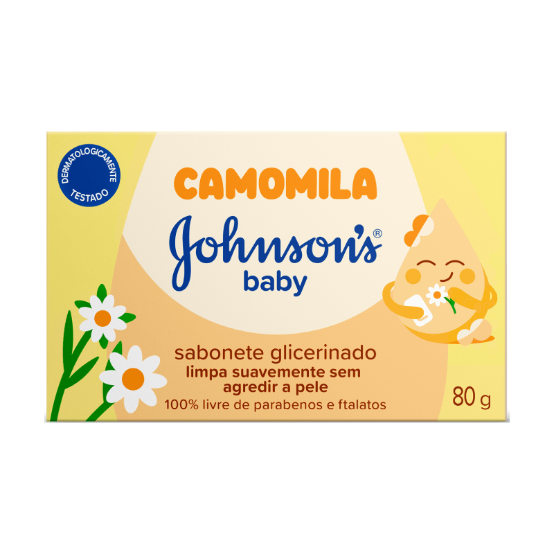 Sabonete em Barra Johnson's Baby Glicerinado Camomila 80g