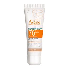 Protetor Solar Facial Avène Cleanance UV Antioleosidade Cor Médio FPS70 40g
