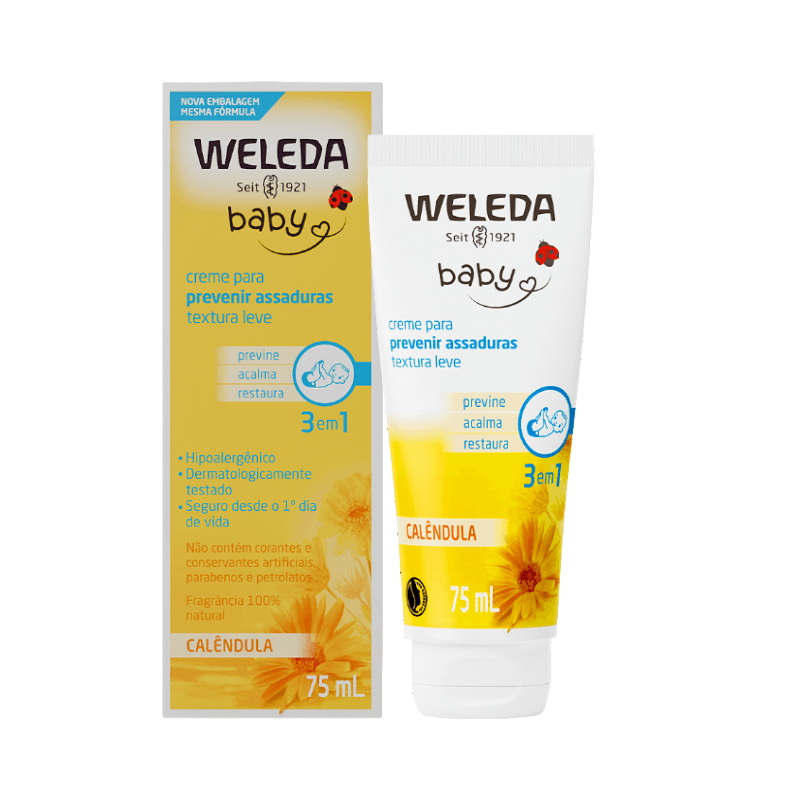Creme para Prevenção de Assaduras Weleda Baby Calêndula 75ml