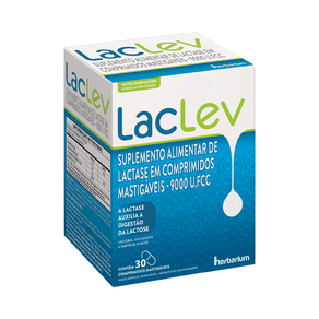 Suplemento Alimentar Laclev 9.000 U.FCC Sabor Baunilha 30 Comprimidos Mastigáveis