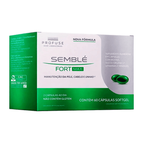 Suplemento Alimentar Semblé Fort Max 60 Cápsulas Softgel