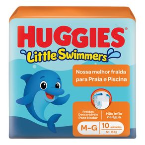 Fralda Praia e Piscina Huggies Little Swimmers M/G 10 Unidades