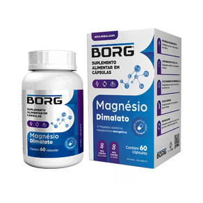 Suplemento Alimentar Borg Magnésio Dimalato 60 Cápsulas
