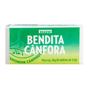 Tabletes Bravir Bendita Cânfora 28g