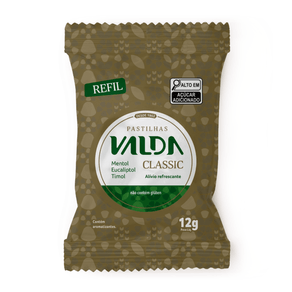 Pastilhas Valda Classic Sabor Mentol, Eucaliptol e Timol 12g