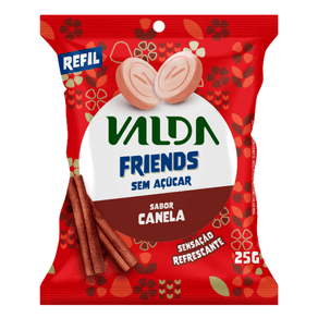 Pastilhas Valda Friends Sem Açúcar Sabor Canela Mentolada 25g