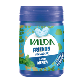 Pastilhas Valda Friends Sem Açúcar Sabor Mentol e Eucaliptol 50g