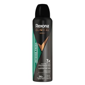 Desodorante Antitranspirante Aerosol Rexona Clinical Intense Fresh 96h 150ml