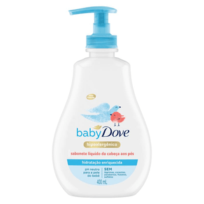 Sabonete Líquido Baby Dove Hidratação Enriquecida 400ml Sabonete Hidratante Líquido Dove Baby da Cabeça aos Pés 400ml