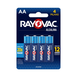 Pilha Alcalina Rayovac AA 4 Unidades