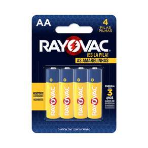 Pilha Zinco Rayovac AA 4 Unidades