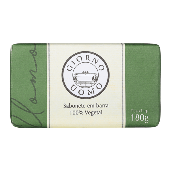 Sabonete Natural em Barra Masculino Giorno Bagno Uomo Verde Cabelo, Barba e Corpo 180g