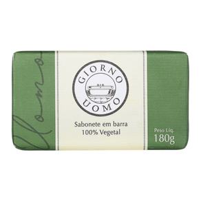 Sabonete Natural em Barra Masculino Giorno Bagno Uomo Verde Cabelo, Barba e Corpo 180g