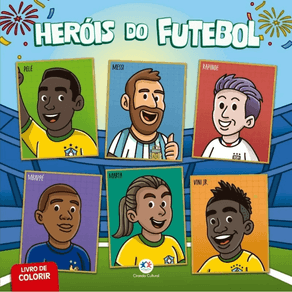 Livro para Colorir Heróis do Futebol 1 Unidade