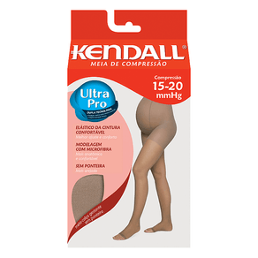 Meia Calça Gestante Kendall 7/8 Média Compressão 18-21mmhg Sem Ponteira Tamanho M Cor Mel 1 Par