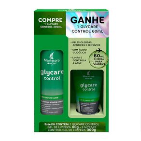 Kit Gel de Limpeza Glycare Control 300ml + Gel de Limpeza Glycare Control 60ml