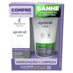 Kit Hidratante Restaurador Epidrat Calm 40ml + Gel de Limpeza Epidrat Calm 150g