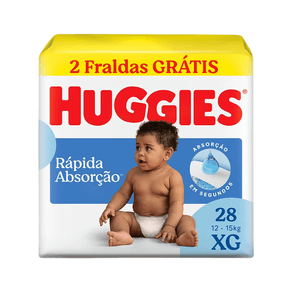 Fralda Huggies Rápida Absorção XG 28 Unidades