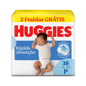 Fralda Huggies Tripla Proteção Recém Nascido Disney P 38 Unidades