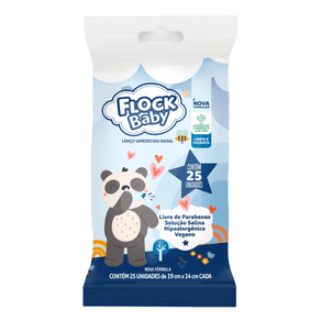 Lenço Umedecido Nasal Flock Baby Kids 25 Unidades