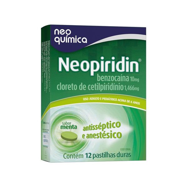Neopiridin Sabor Menta 12 Pastilhas Duras