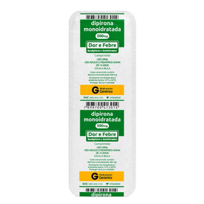 Dipirona Monoidratada 500mg Vitamedic 10 Comprimidos