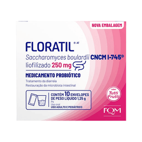 Floratil AT 250mg Sabor Tutti Frutti 10 Sachês de 1,25g Cada