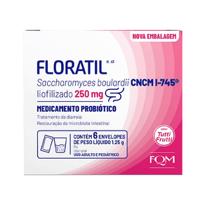 Floratil 250mg Sabor Tutti Frutti 6 Sachês