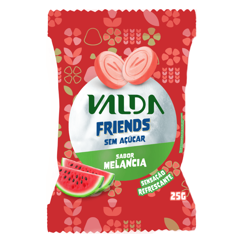 Refil Valda Friends Sem Açúcar Sabor Melancia 25g