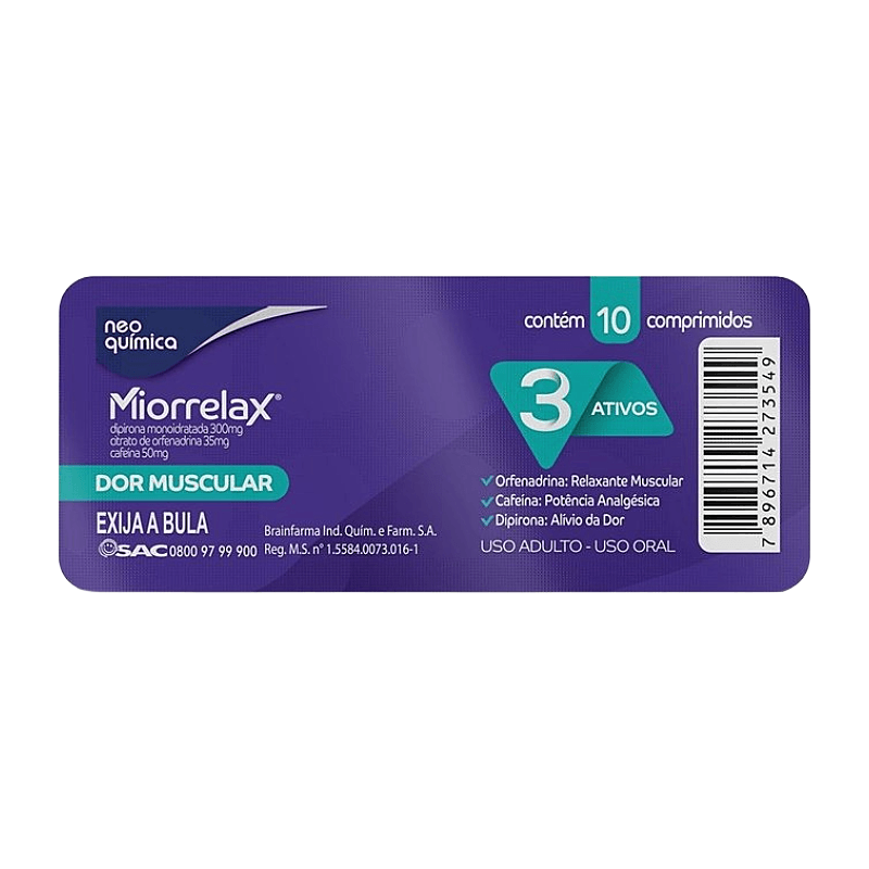 Analgésico Miorrelax 10 Comprimidos