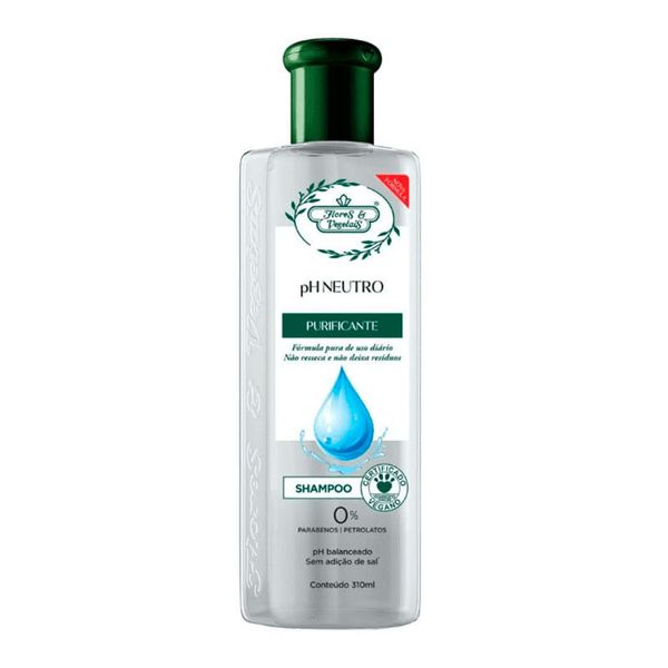 Shampoo Flores e Vegetais PH Neutro Purificante 310ml