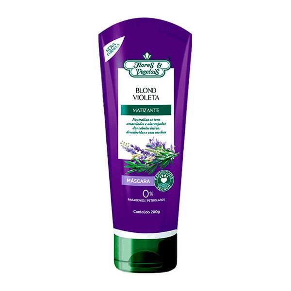 Máscara Flores e Vegetais Blond Violeta 200g