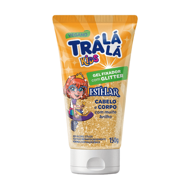 Gel Fixador Trá Lá Lá Kids Glitter Estelar 150g