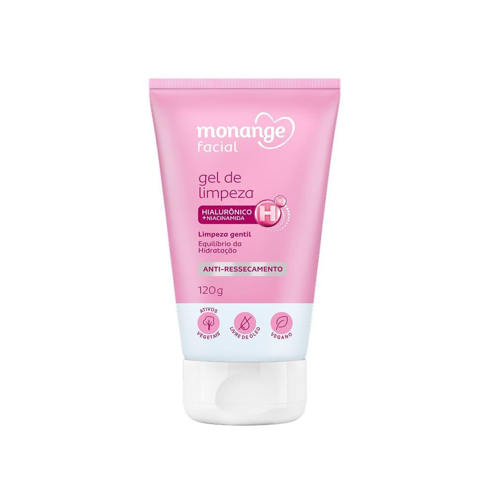 Gel de Limpeza Monange Facial Anti-Ressecamento 120g