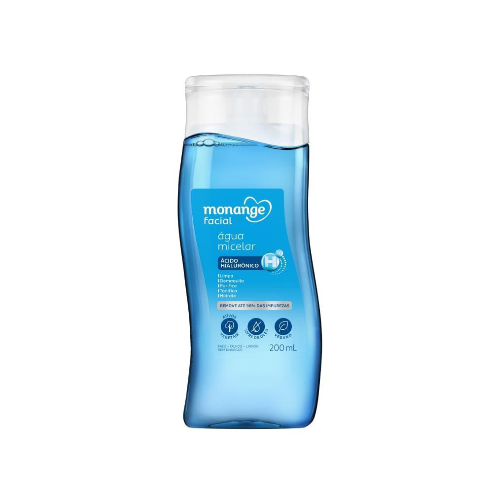 Água Micelar Monange Facial com Ácido Hialurônico 200ml