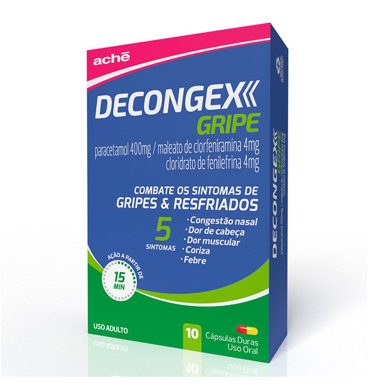 Decongex Gripe 10 Cápsulas Duras