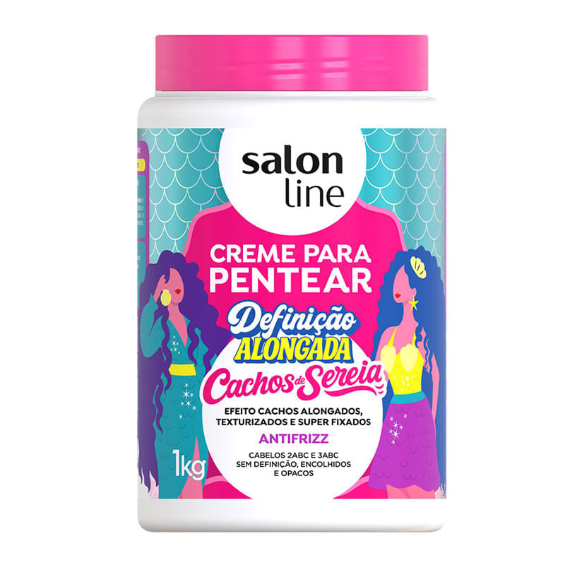 Creme para Pentear Salon Line Cachos de Sereia Definição Alongada 1kg