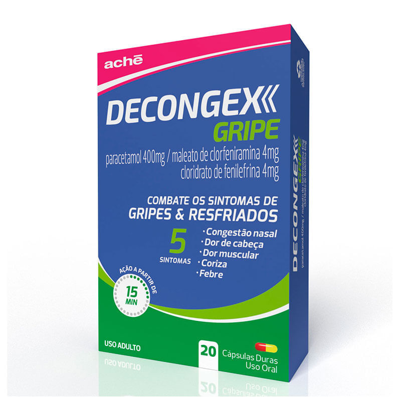 Decongex Gripe 20 Cápsulas Duras